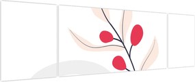 Obraz - Różowa abstrakcja kwiatowa N⁰3 (170x50 cm)