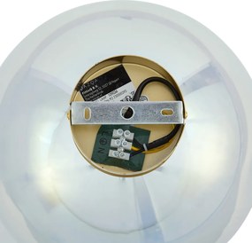 Lampa sufitowa Art Deco złota ze szkłem w kolorze tęczy - Sandra