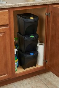 Zestaw 3 koszy do segregacji odpadów z możliwością sztaplowania Z5-W24