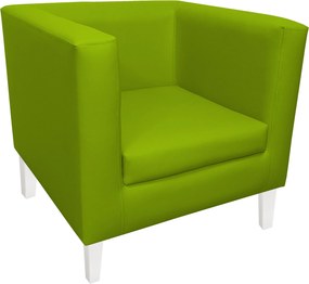 Fotel Monaco tkanina Eko-skóra : Kolor nogi - Biała, Kolor tkaniny - EKO-SKÓRA - 5D, Wysokość nogi - 20 cm
