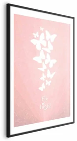 Plakat Fly High 29,7x42 cm z ramą czarną z marginesem ARTGEIST B