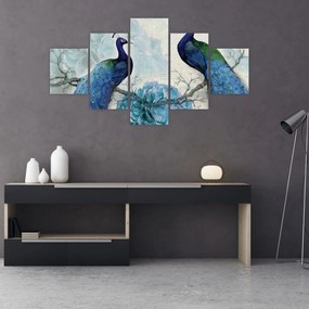 Obraz - Pawie tekstury (125x70 cm)