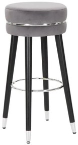 Szary tapicerowany hoker (wysokość siedziska 74 cm) Paris – Mauro Ferretti