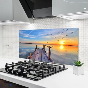Szkło do Kuchni na Ścianę Most Wiszący nad Cieśniną