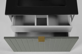 Szafka pod umywalkę HARMO 50 cm szaro-zielony półmat KROFAM