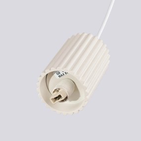 Lampa wisząca HALO 3P beżowa ryflowana SOLLUX  LIGHTING