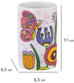 Ceramiczny kubek na szczoteczki w kolorowe wzory, WENKO
