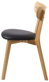 Czarno-naturalne krzesła zestaw 2 szt. Pero – Unique Furniture