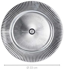 Metaliczny podtalerz, Ø 33 cm