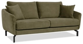 Zielona sofa z aksamitnym obiciem Scandic Magic, szer. 190 cm