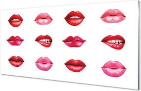 Panel szklany do Kuchni Czerwono-Różowe Usta