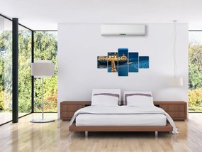 Obraz - hotel na plaży (125x70 cm)