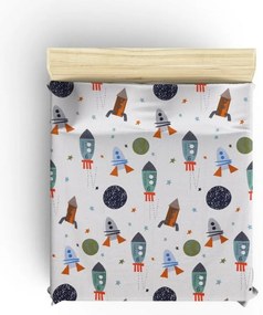 Biała bawełniana narzuta dziecięca 140x200 cm Spacex – Mijolnir