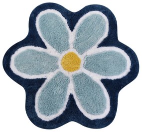 Niebieski dywanik łazienkowy ø 90 cm Flower – Foutastic