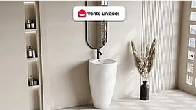 Umywalka stojąca cylindryczna - szer. 50 × gł. 50 × wys. 83 cm - MILOS II