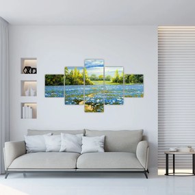 Obraz - Ścieżka w polu, obraz olejny (125x70 cm)