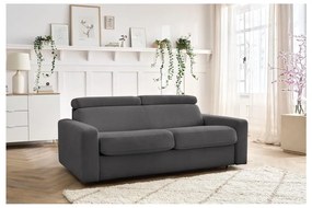 Ciemnoszara rozkładana sofa 215 cm Monaco – Bobochic Paris