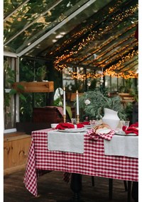 Czerwone tekstylne podkładki zestaw 4 szt. Red Gingham – Linen Tales