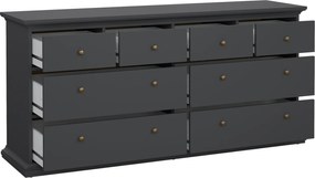 Szeroka komoda Paris 4+4 kolor szary