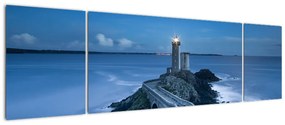 Obraz latarni morskiej i morza (170x50 cm)