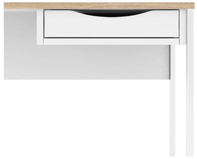 Białe biurko Tvilum Function Plus, 130 x 48 cm