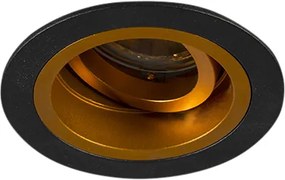 Inteligentny reflektor wpuszczany czarny ze złotym, przechylny, z Wifi GU10 - Chuck