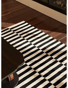 Czarno-biały wełniany dywan dwustronny tkany ręcznie 120x180 cm Donna – Hanse Home