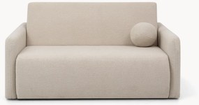 Sofa rozkładana Nido trzyosobowa 140 cm z pojemnikiem - jasny beżowy boucle Quelle 03