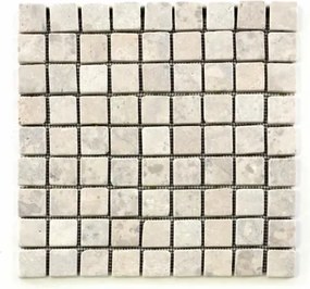 Mozaika marmurowa Garth na siatce kremowa 1 m2