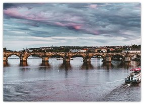 Obraz na szkle - Most Karola (70x50 cm)