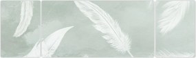 Obraz - Białe pióra (170x50 cm)
