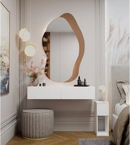 Toaletka MIKA | Biała | 110x40x20 cm | Do Sypialni| Wisząca 2 Szuflady