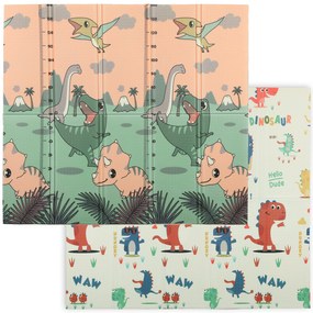 AIYAPLAY Mata do zabawy dla niemowląt 196 x 176 x 1,5 cm składana dwustronna mata do raczkowania wielokolorowa