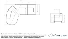 Kremowy narożnik (lewostronny) Bella Siena – Miuform