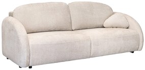 Kanapa 3-osobowa rozkładana z tkaniny szenilowej beżowej AVOLINE