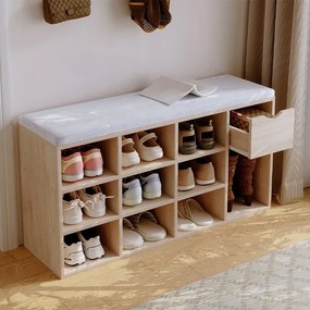 Szafka na buty z siedziskiem loft sonoma ławka przedpokój z szufladą 100cm
