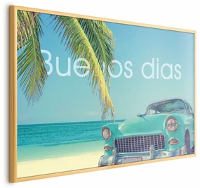 Plakat Buenos dias 42x29,7 cm z ramą złotą bez marginesu ARTGEIST B