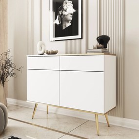 Komoda VENEZIA 107 cm do Salonu Sypialni Biały