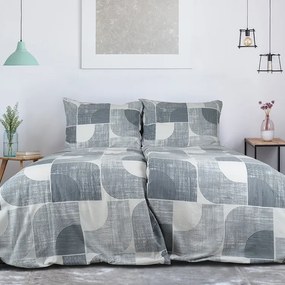B.E.S. Petrovice Posciel flanelowa Nordic Grey, 140 x 200 cm, 70 x 90 cm