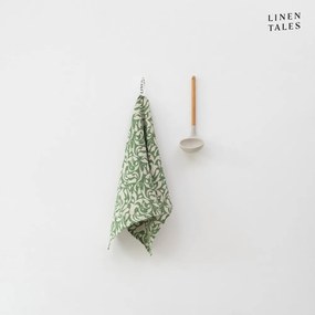 Lniana ścierka 45x65 cm Evergreen Damask – Linen Tales