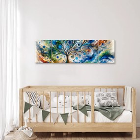 Obraz – Kolorowe energetyczne drzewo (170x50 cm)