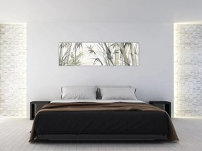 Obraz - Bambusy, rysunek (170x50 cm)
