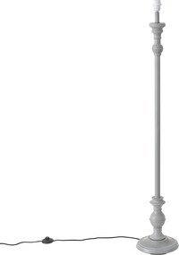Klasyczna lampa podłogowa szara bez abażuru - Classico