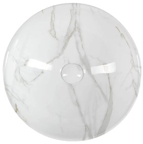 Biała ceramiczna okrągła umywalka ø 42 cm Dalma – Sapho