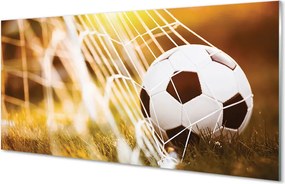 Szklany Panel Futbol na Żółtym Tle