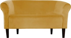 Sofa Milo tkanina Welur wygodna sofa tapicerowana do salonu i poczekalni : Kolor nogi - Venge, Kolor tkaniny - VELVET - MG15, Typ tkaniny - Velvet, Wysokość nogi - 20 cm