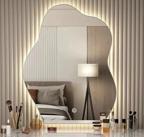 LUSTRO CHMURKA LED 50x70 M-563 WŁĄCZNIK DOTYKOWY ŁAZIENKOWE Z PODŚWIETLENIEM