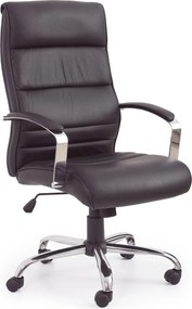 Czarny skórzany fotel gabinetowy S2-R00