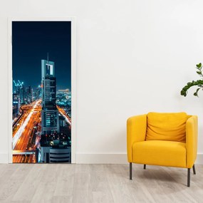Fototapeta na drzwi - Dubaj noc (95x205cm)