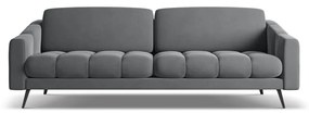 Szara aksamitna sofa 238 cm Nalu – Makamii